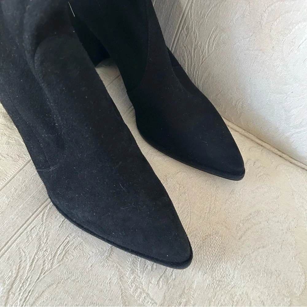 Stuart Weitzman Daphne over the knee black suede boots